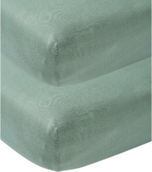 Image du produit Meyco jersey draps-housses 2-pack 60x120 stone green (120 x 60 cm)