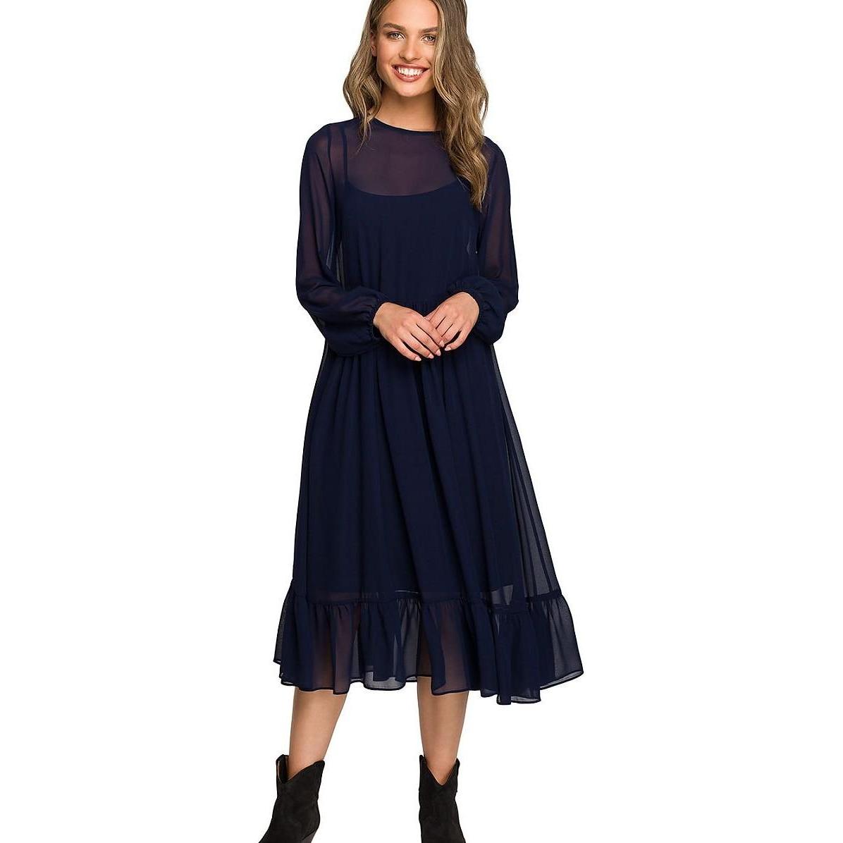 Stylove, Damen, Kleider, Cocktailkleid, Blau, (M)