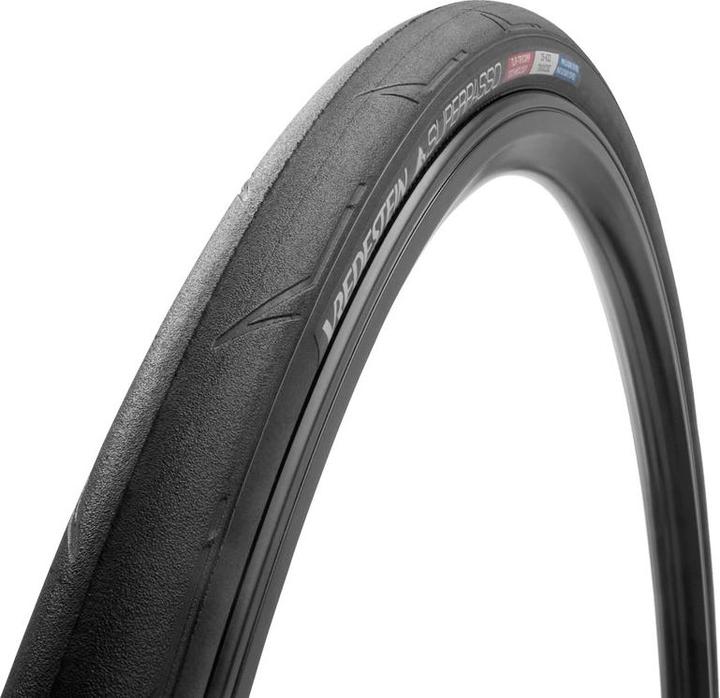 MGA Vredestein Superpasso Road Tire, 700x25c (25-622), aufgerollt, TPI150, 225G, Schwarz (neu) (25-622)