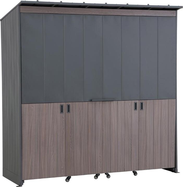 Ventaris Outdoor-Küche Gartenhaus 220 cm x 94 cm x 226 cm mit Einrichtung Anthrazit