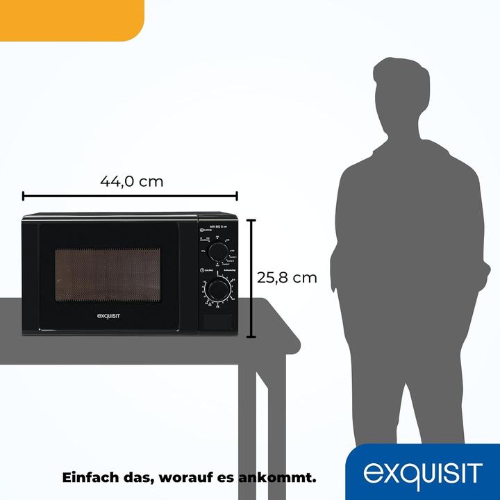 Produktbild Exquisit MW802G schwarz, mit Grillfunktion (20 l)