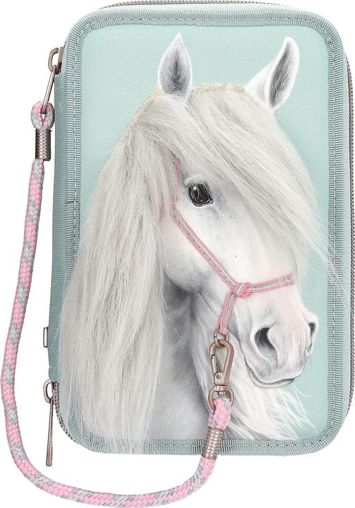 Actual product image Magni DEPESCHE Miss Melody Federtasche 3fach mit Pferdekopf Applikation