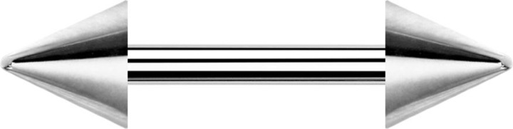 Produktbild Star Piercing Barbell silber mit zwei Cones (Chirurgenstahl 316L, ohne Messing)