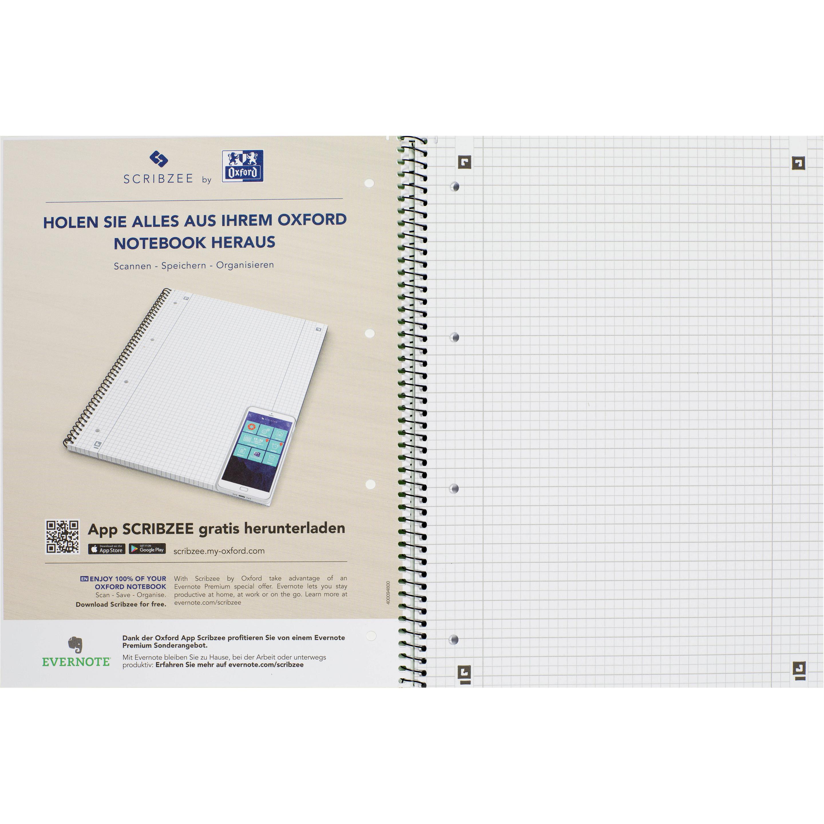 Thumbnail - 10x Oxford, Heft + Block, Collegeblock (A4+, Kariert, Weicher Einband)