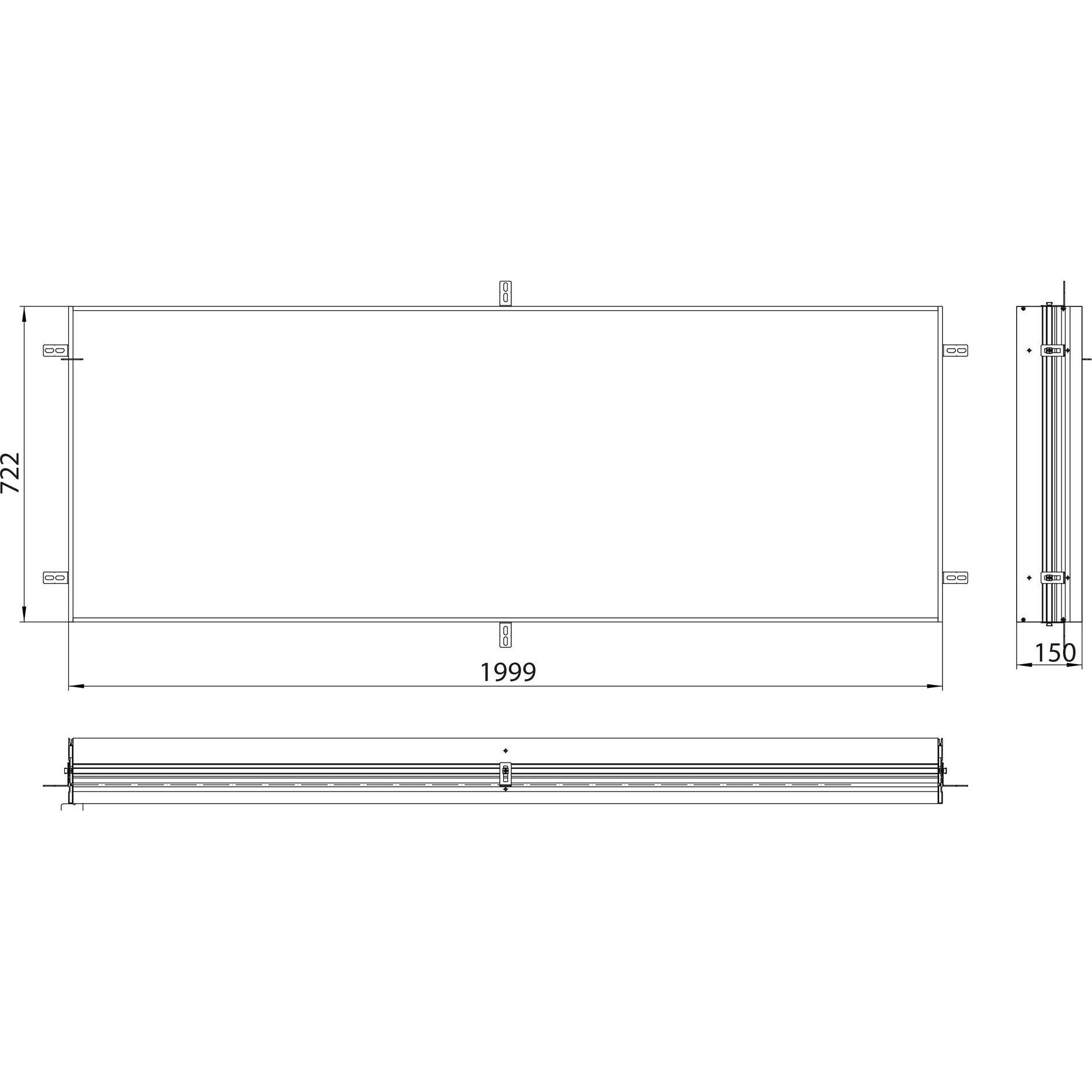 Thumbnail - Emco, Zubehör Badmöbel, prime Einbaurahmen für Lichtspiegelschrank 2000mm, 949700036