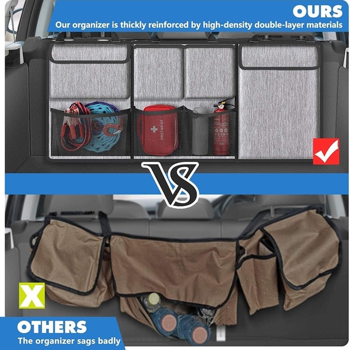 Produktbild Auto Kofferraumtasche Aufbewahrung KFZ Rücksitz Zubehör Tasche Organizer Hänge