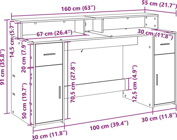Image du produit vidaXL Schreibtisch