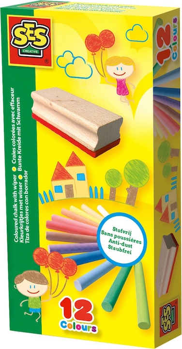 Immagine prodotto Ses Gesso colorato con spugna (Multicolore, 12 x)