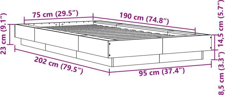 Produktbild vidaXL Bettgestell (120 x 200 cm)