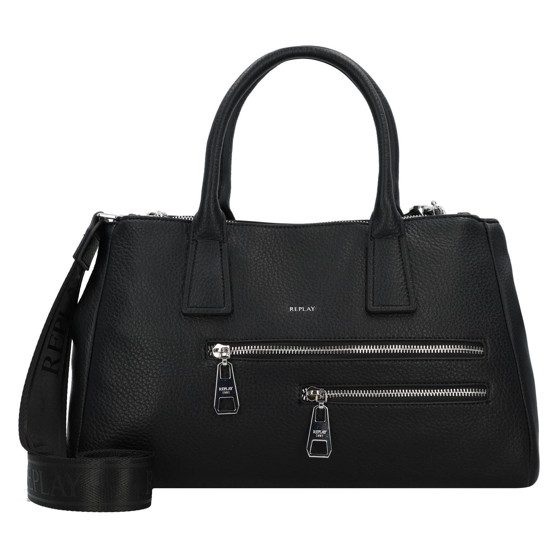 Replay, Damen, Tasche, Handtasche 35 Cm, Schwarz