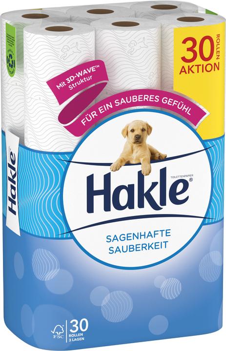 Hakle Toilet paper Fabulous cleanliness white (30 x)