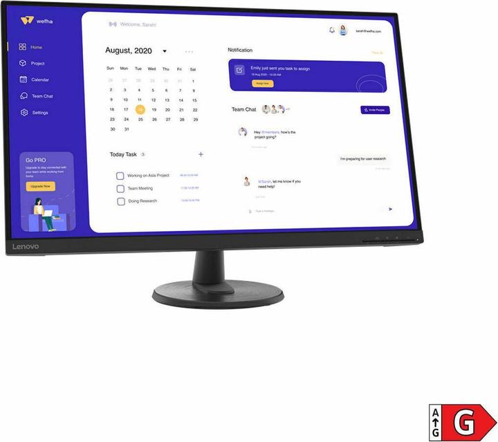 Image du produit Lenovo D32u-40 (3840 x 2160 pixels, 31.50")