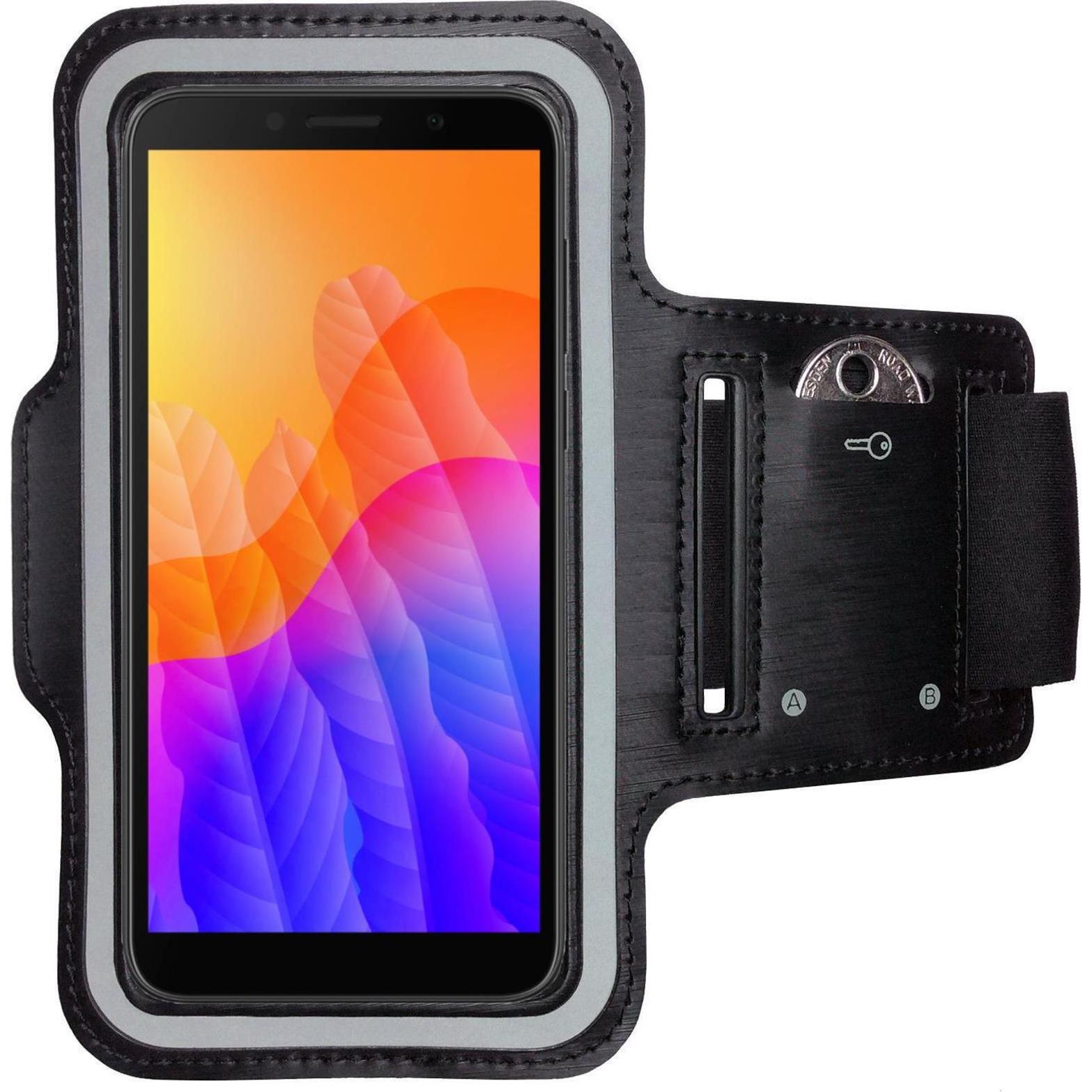 CoverKingz Sportarmband für Huawei Y5p, Smartphone Sportarmband, Schwarz