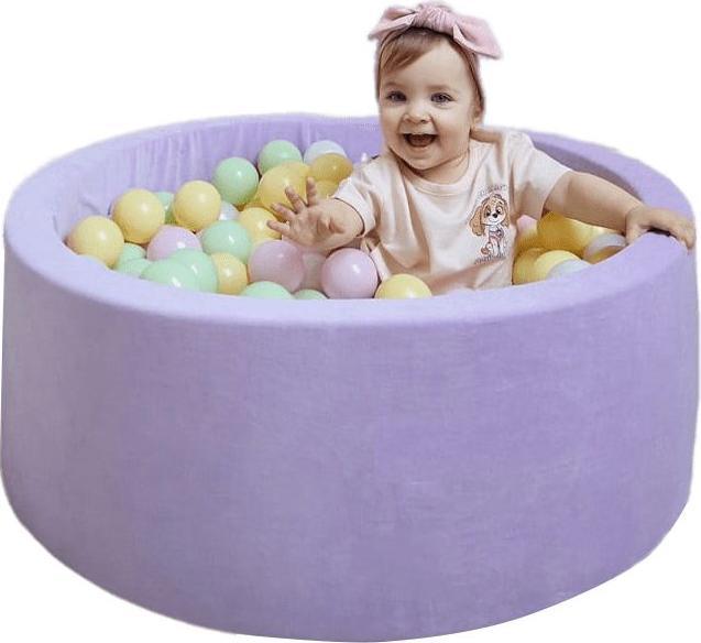 Image du produit Activity Board Waldorf Baby Round Ball Bath 90x40cm with 300 Balls, Gift Ball Bath - Purple Velvet