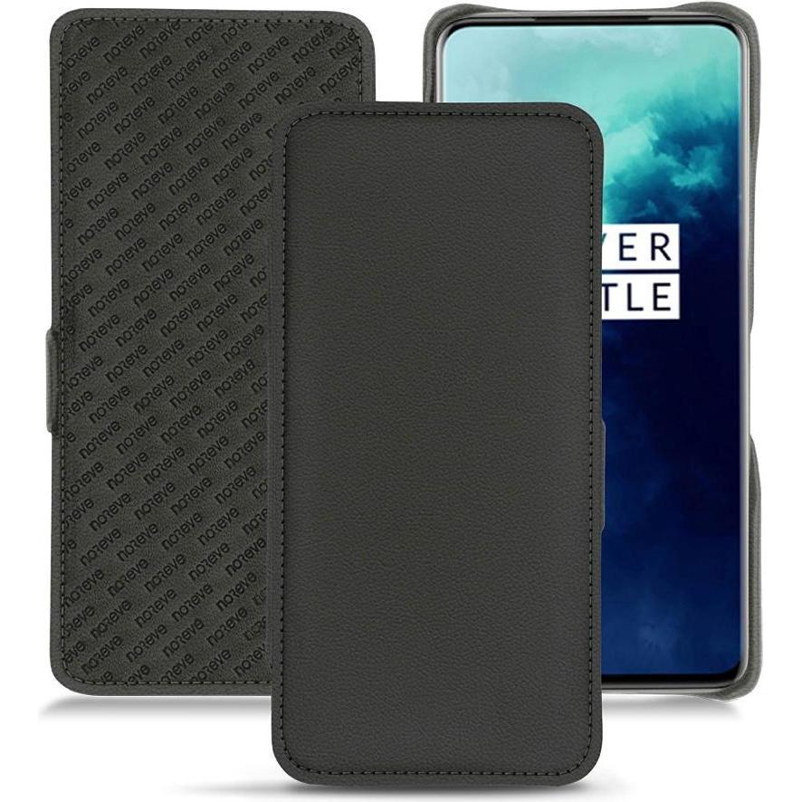 Noreve Lederschutzhülle horizontal (OnePlus 7T Pro), Smartphone Hülle, Schwarz