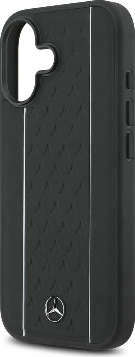 Immagine prodotto Mercedes Leather Star Pattern Stripes MagSafe Case for iPhone 17 Black (Apple iPhone 17)