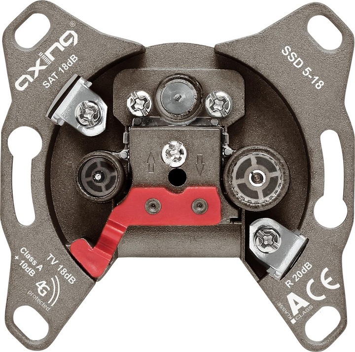 Actual product image Axing SSD 5-18 SAT + TV + Radio Brown socket (Plug socket)