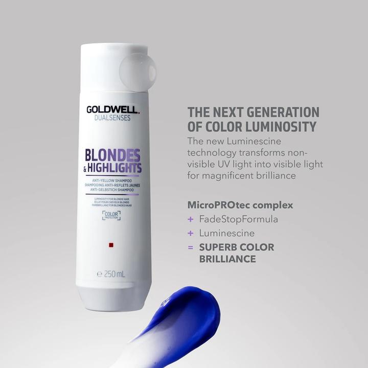 Produktbild Goldwell Dualsenses Blondes & Highlights Anti-Yellow Shampoo (Silbershampoo, 250 ml)