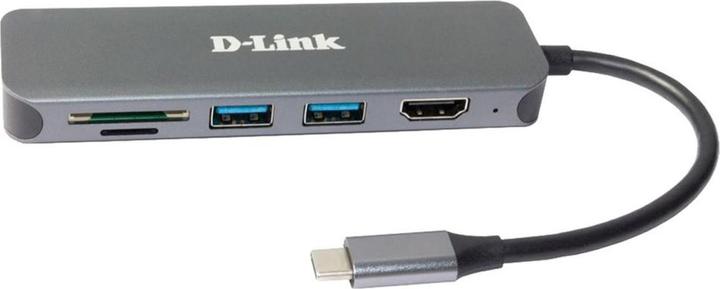 Image du produit D-Link DUB-2327, USB Type-C, HDMI, USB 3.2 Gen 1 (3.1 Gen 1) Type-A, USB Type-C, MicroSD (TransFlash (USB-C, 6 ports)
