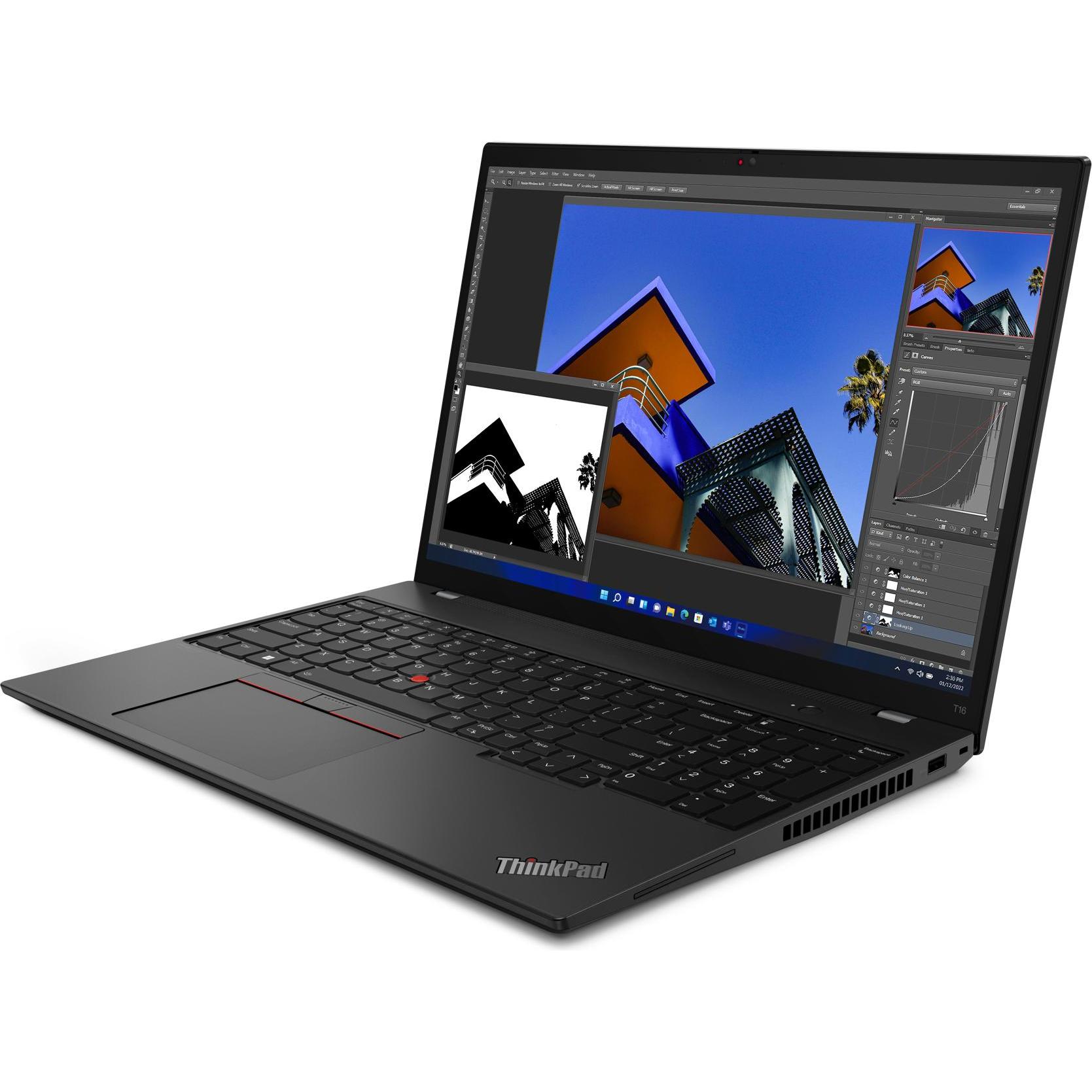 Lenovo ThinkPad T16 G1 16.0" i5-1235U 8/256GB SSD WQXGA W10P (16", 256 GB, 8 GB, DE, Intel Core i5-1