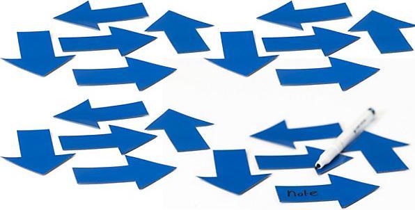 Produktbild smiT Magnetsymbol PFEIL, LxB 80x60 mm, VE 20 Stk, blau