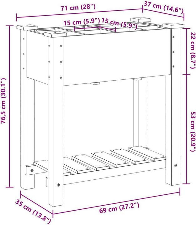 Produktbild vidaXL Garten-Pflanzgefäss