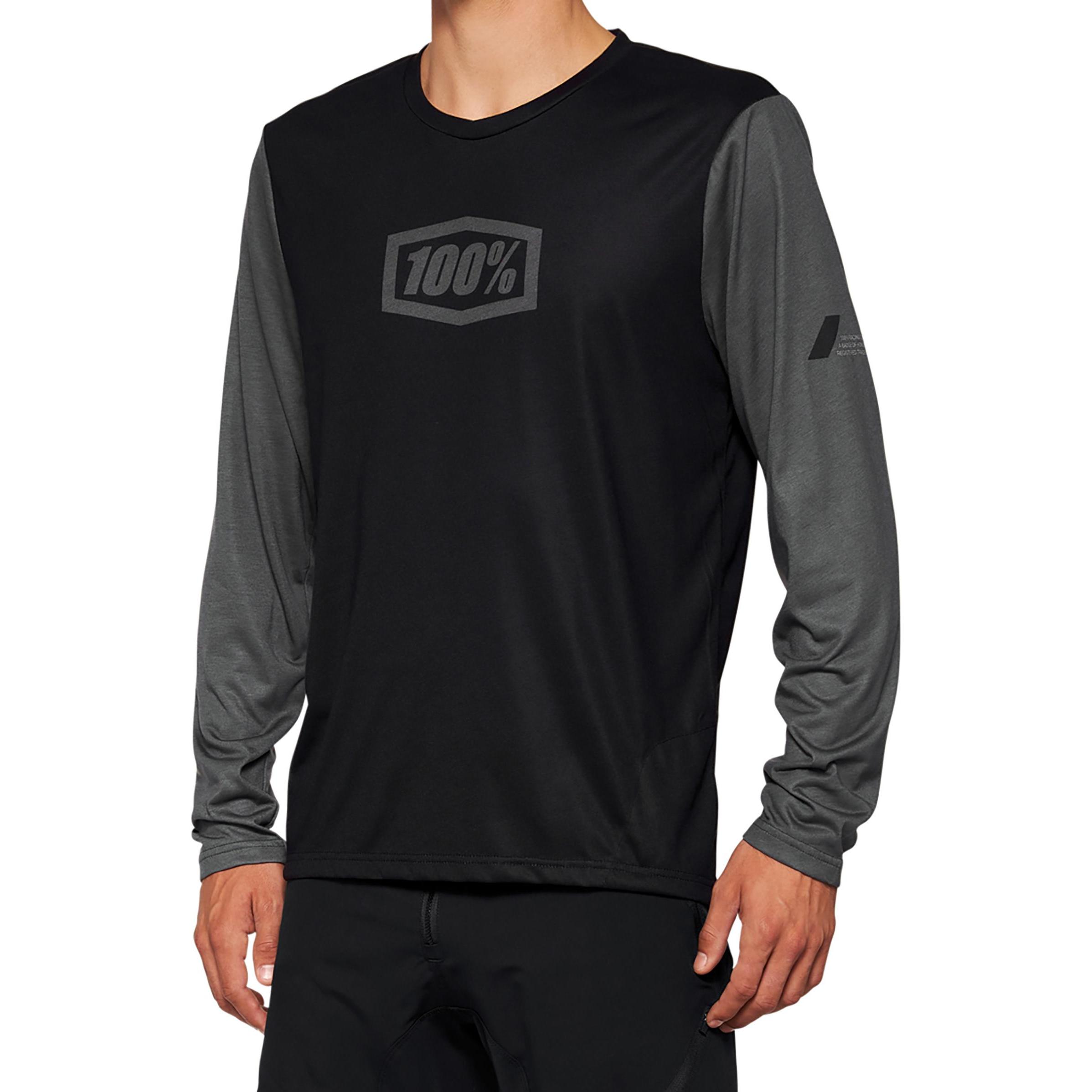 Thumbnail - 100%, Herren, Velotrikot, Airmatic Long Sleeve Jersey (S, M), Schwarz, S, M