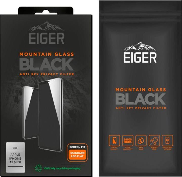 Immagine prodotto Eiger Mountain Glass Black (1 Pezzo/i, Apple iPhone 13 mini)