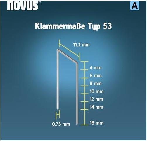 Image du produit Novus Agrafes à fil fin A 53 6mm 800 pcs.