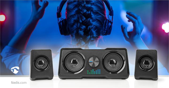 Image du produit Nedis Haut-parleurs de jeu | Canaux de haut-parleurs : 2.2 | Alimentation par USB | Prise 3,5 mm | 48