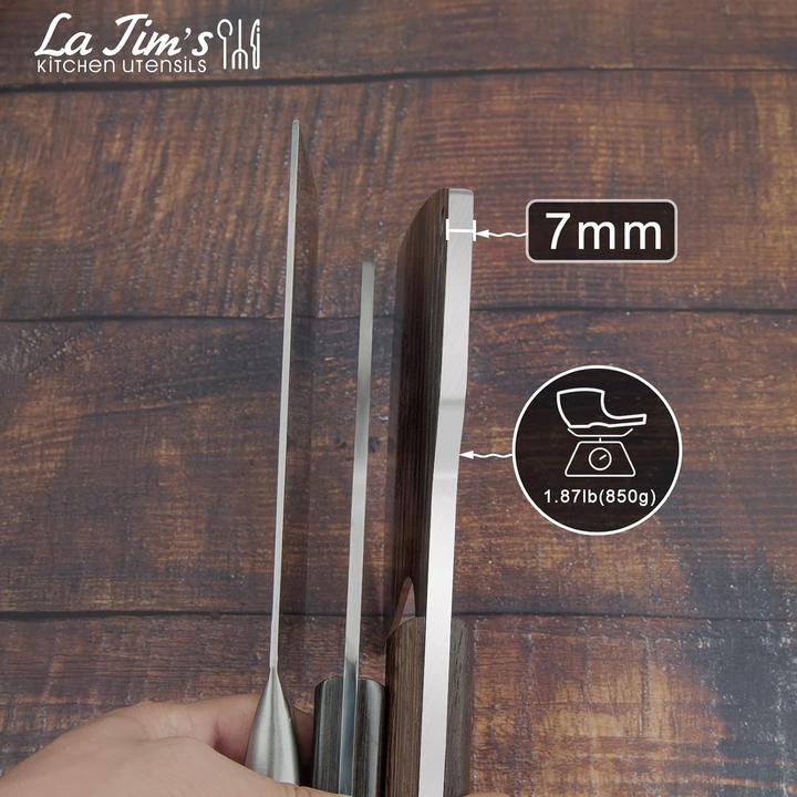 Actual product image La tim's Cleaver with solid wood handle (16.20 cm)