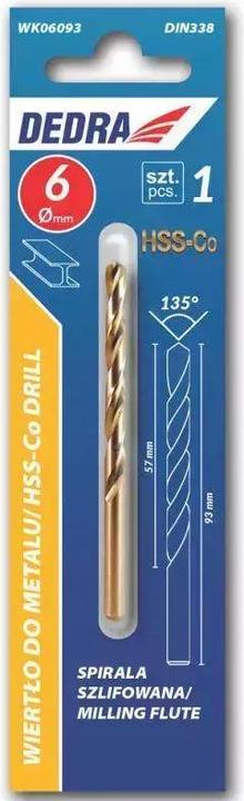 Actual product image Dedra drill for metal cylindrical cobalt 11 mm (WK11014) (11 millimetres)