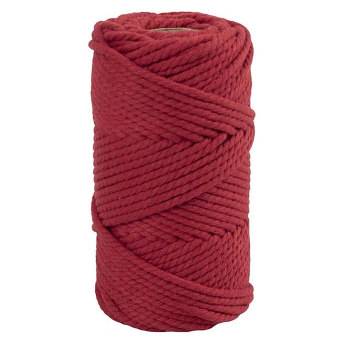 Creativ Company Baumwollgarn Macramé Kordel Rot (55 m) (977562)