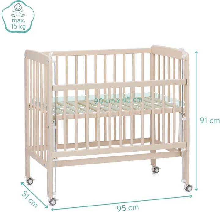 Immagine prodotto Fillikid Beistellbett Nino (45 x 90 cm)