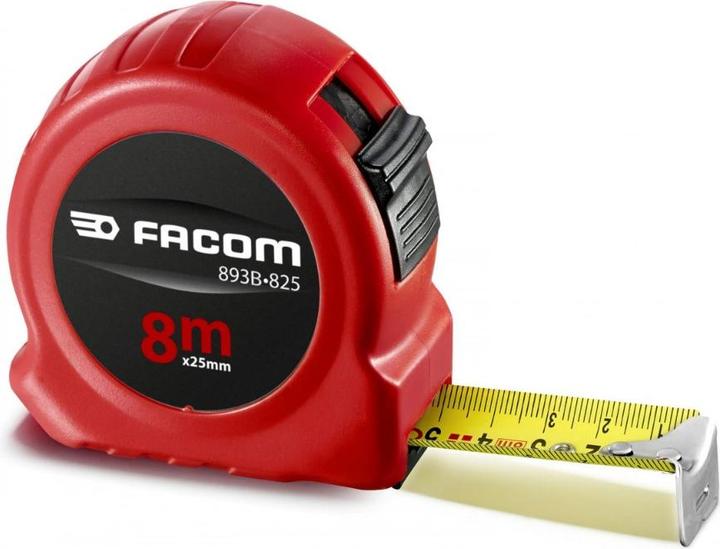 Facom 893B.825PB Mattes verschleissfestes Massband doppelseitig blockierend ABS 8 mtr 25 mm (8 m)