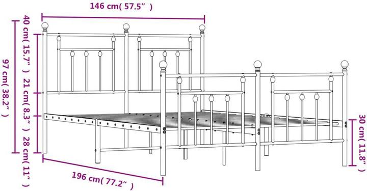 Produktbild vidaXL Bettgestell (140 x 190 cm)