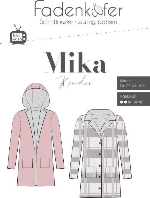 Produktbild Fadenkäfer Schnittmuster Mantel Mika