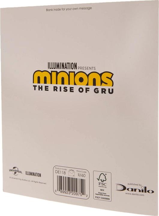 Actual product image Minions Party Birthday Card