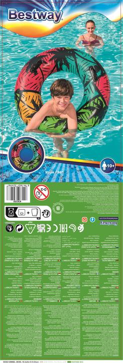 Immagine prodotto Bestway 36350 / 23 Giocattolo gonfiabile per piscina e spiaggia Tubo galleggiante con motivo multicolore
