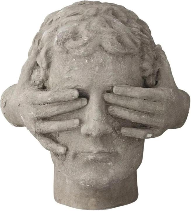 Lene Bjerre Aufsteller Kopf Serafina 26 x 24 x 30 cm, Grau