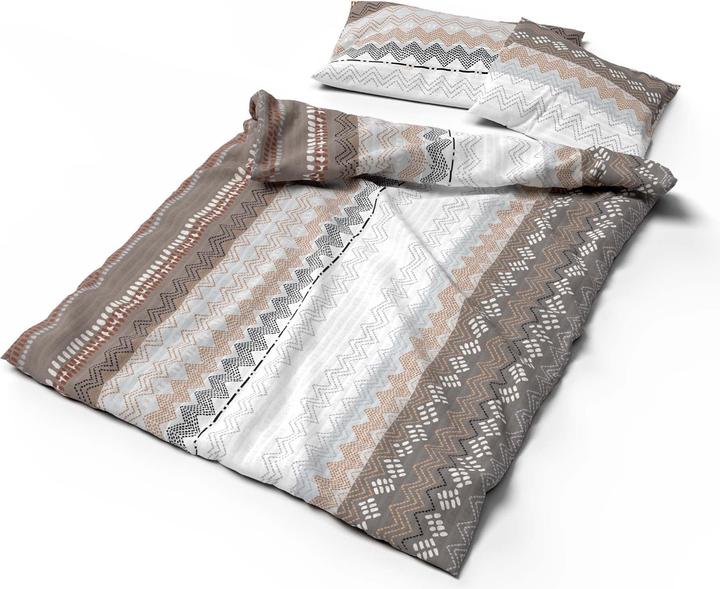 Actual product image Lotus Bettwaren Seersucker bed linen Egona beige (Duvet cover, 200 x 210 cm)