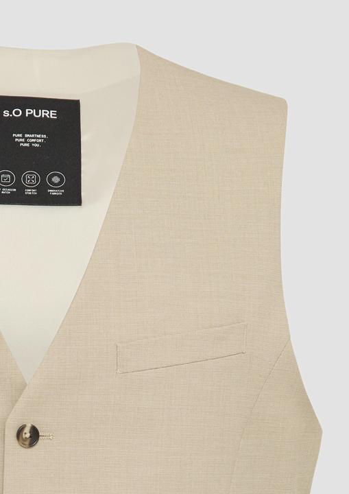 Actual product image S.Oliver Indoor-Weste s.O Pure: Anzug-Weste mit feiner Webstruktur (50)