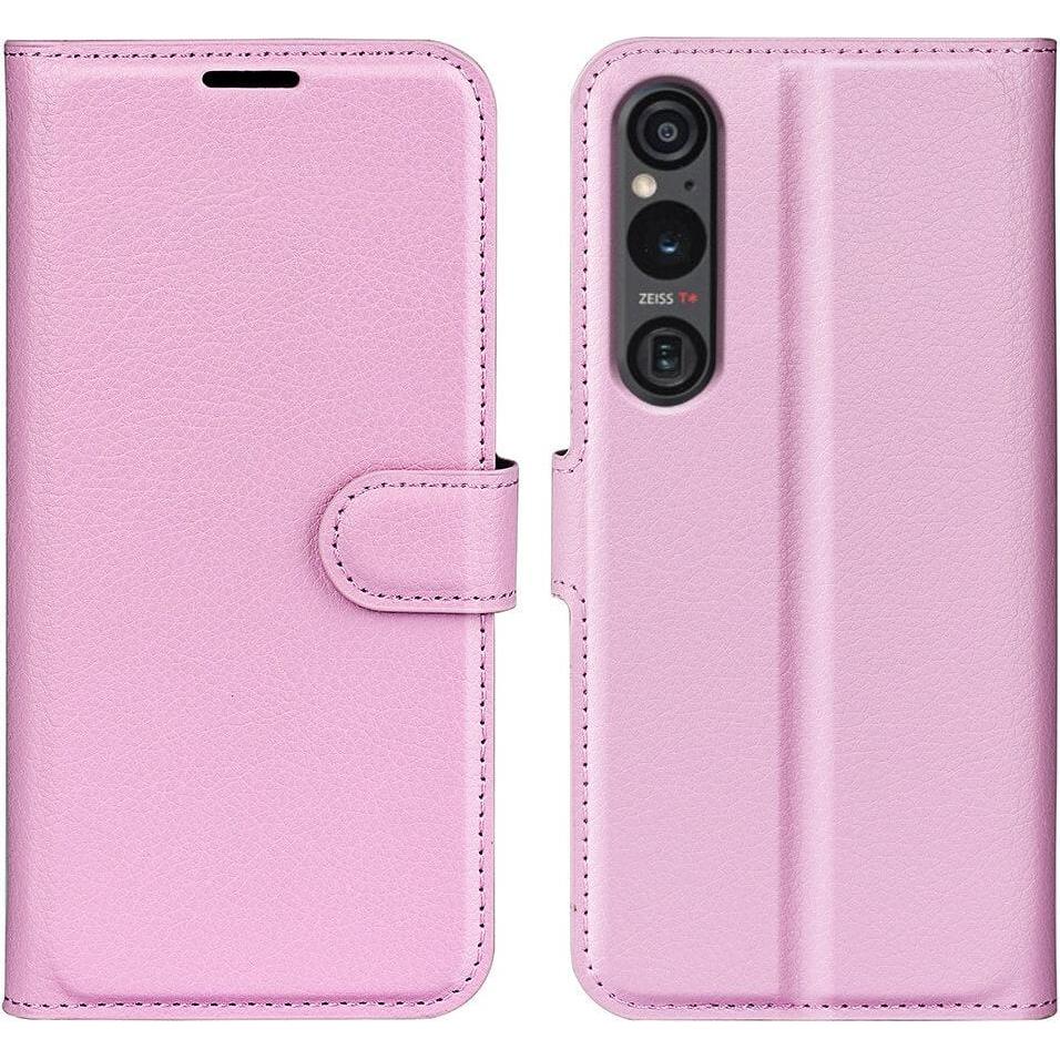 Cover-Discount Sony Xperia 1 VI - Leder Etui Hülle (Sony Xperia 1 VI), Smartphone Hülle, Rosa