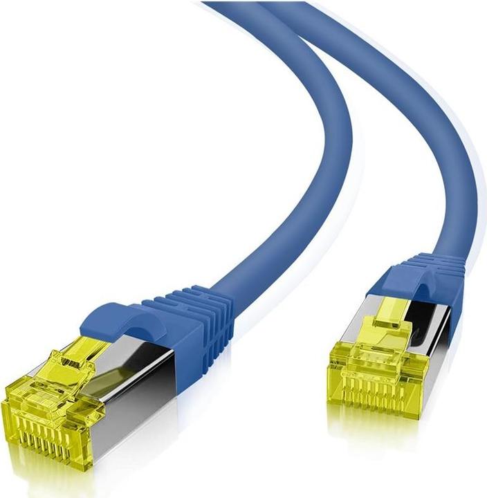 Productafbeelding Helos GRS gecertificeerde Cat 6a patchkabel met Cat 7 ruwe kabel TPE blauw 1,0m (S/FTP, CAT7, 1 m)