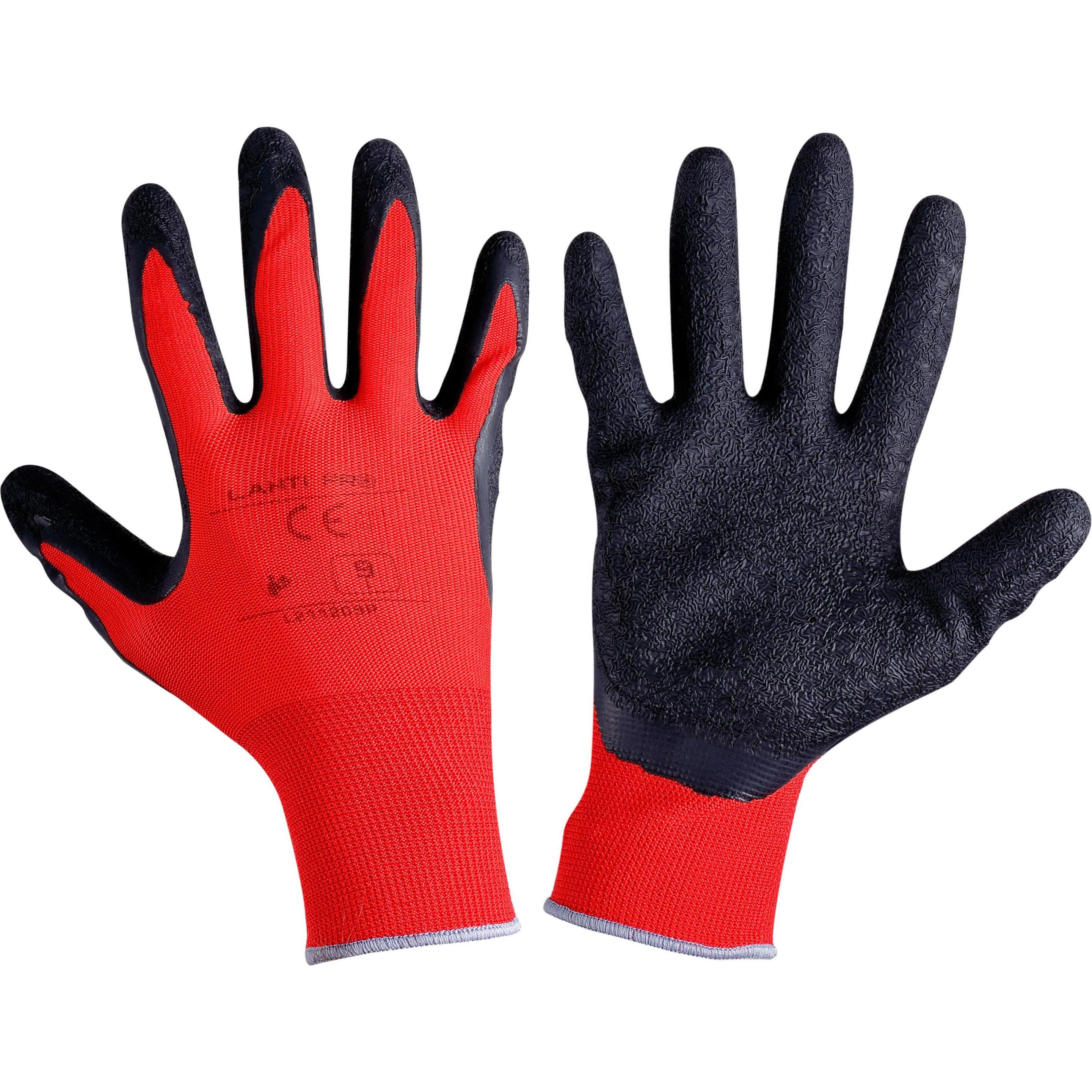Lahti Pro, Schutzhandschuhe, Black red latex gloves l211209p, 12 pairs, "9", ce, lahti (9)