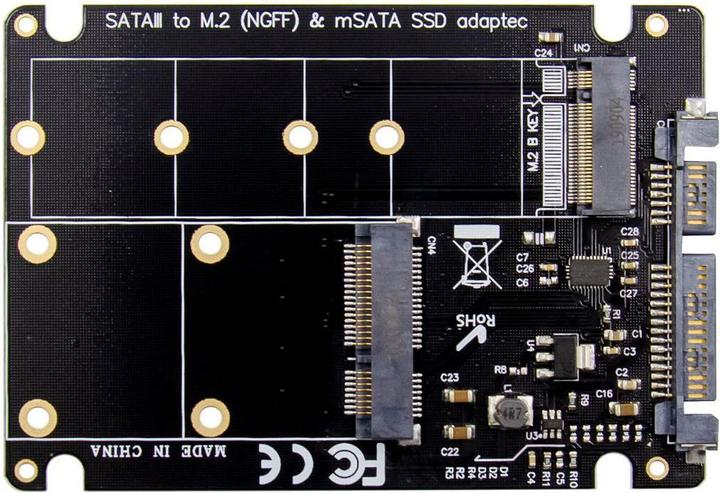 Actual product image MicroConnect 2.5" SATA to M.2 mSATA adapter
