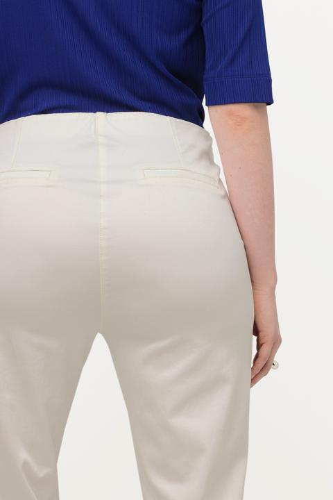 Image du produit Ulla Popken Pantalon avec passepoil et taille élastique. Coupe ajustée avec fente sur le bas de jambe. (44)