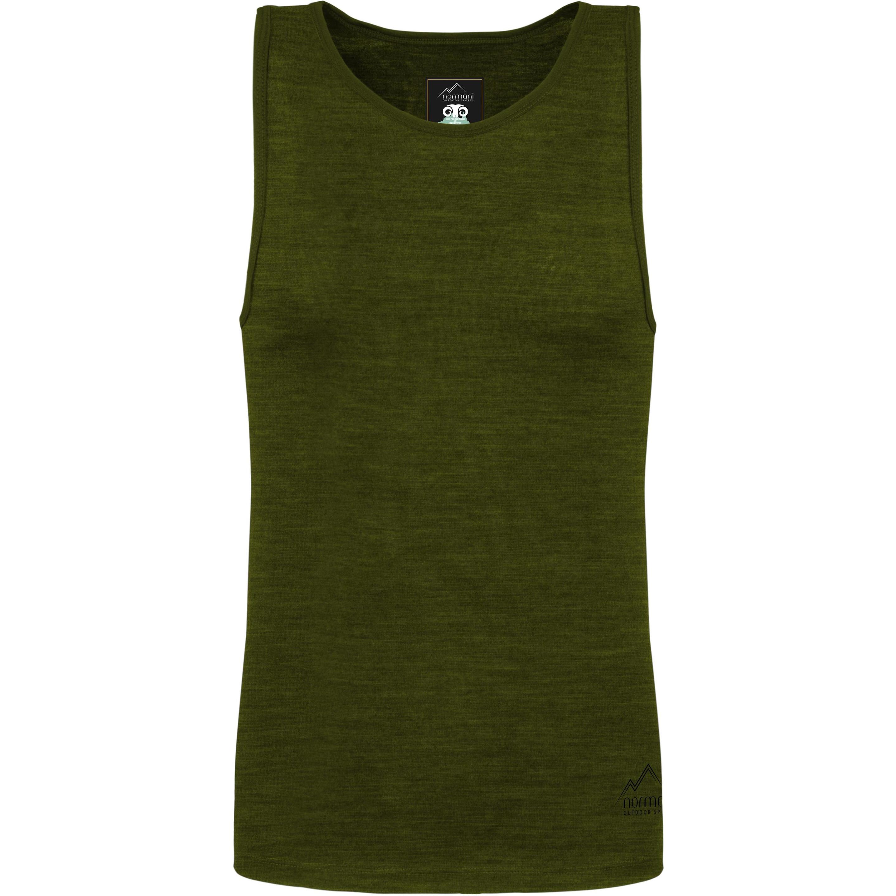 Normani, Herren, Shirt, Herren Merino Unterhemd Alice Springs - 1581, Grün, (4XL)