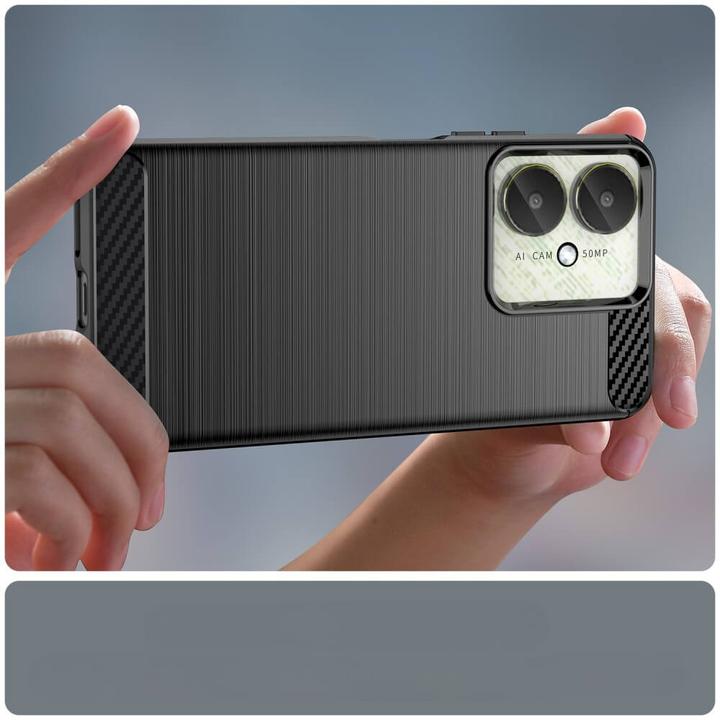 Actual product image Cover-Discount Xiaomi Poco C65 / Redmi 13C - Metal look case black (Xiaomi Poco C65, Xiaomi Redmi 13C)