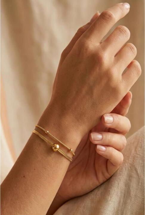 Produktbild Victoria Walls Doppeltes vergoldetes Armband Norevia Gold VWB260718G